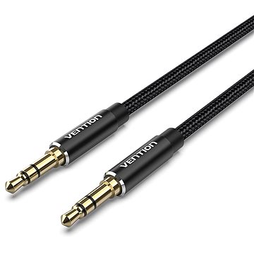 Vention Baumwolle Geflochtene 3,5 Mm Stecker Zu Stecker Audio-Kabel 0,5 M Schwarz Aluminiumlegierung