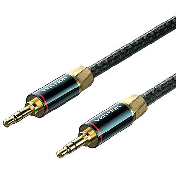 Vention Cotton Braided 3.5mm Male To Male Audio Cable 0.5M Green Copper Type