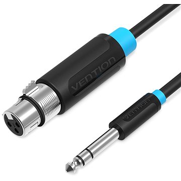 Vention 6.5mm Male To XLR Female Audio Cable 1m Black