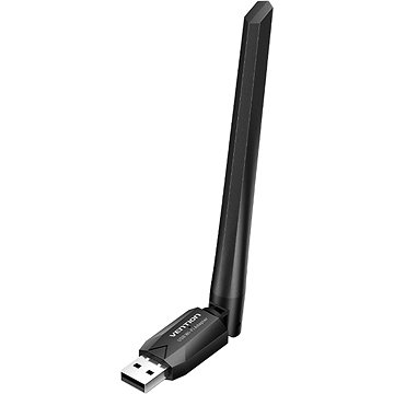 E-shop Vention AC650 USB Wi-Fi Dual Band Bluetooth Adapter With High Gain Antenna Black