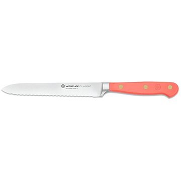 WÜSTHOF CLASSIC COLOUR Wurstmesser Mit Welltenschliff, Coral Peach, 14 Cm