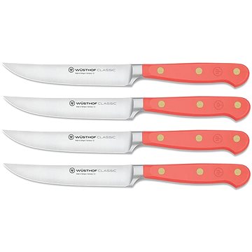 WÜSTHOF CLASSIC COLOUR 4er-Set Steakmesser,  Coral Peach, 12 Cm