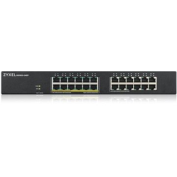 Zyxel GS1900-24, 24-Port GbE L2 - 12 Port PoE Smart Switch - Rackmount - 130 Watt