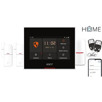 IGET HOME Alarm X5 - Intelligente Wi-Fi-Alarmanlage Mit Touch-LCD, IGET HOME App