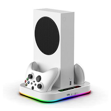 IPega XBS012S Multifunktionaler, Wiederaufladbarer RGB-Ständer Mit Kühlung Für Die Xbox Series S + 2 Akkus