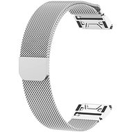 Eternico Elegance Milanese Band Steel Silver Buckle pro Garmin QuickFit 20mm Silberfarben - Armband