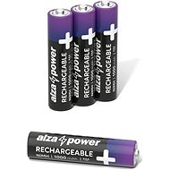 AlzaPower Rechargeable HR03 (AAA) 1000 mAh 4 Stück in Öko-Box - Akku