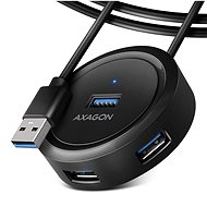AXAGON HUE-P1AL ROUND Hub - USB-C 5 Gbps - 4 x USB-A - micro USB power IN - USB-A Kabel 1,2 m