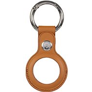 AirTag Schlüsselanhänger lzaGuard Leather Keychain für Airtag braun