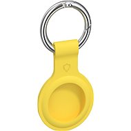 AirTag Schlüsselanhänger AlzaGuard Silikon-Schlüsselanhänger für Airtag gelb