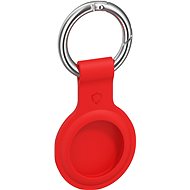 AirTag Schlüsselanhänger AlzaGuard Silikon-Schlüsselanhänger für Airtag rot