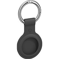 AirTag Schlüsselanhänger AlzaGuard Silikon-Schlüsselanhänger für Airtag grau