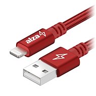 Datenkabel AlzaPower AluCore Lightning MFi 1m Red - Datový kabel