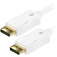 Videokabel AlzaPower DisplayPort (M) auf DisplayPort (M) 3m - weiss