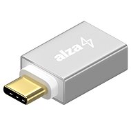Adapter AlzaPower OTG USB-C (M) zu USB-A 3.0 (F) Silber