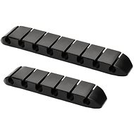 Kabel-Organizer AlzaPower Long Cable Clips - 2 Stück - schwarz - Organizér kabelů