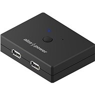 AlzaPower USB 2.0 2 In 2 Out KVM Switch Selector schwarz - Přepínač