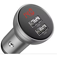 Baseus Digital Dual USB Display 4.8A Car Charger 24W Silver - Auto-Ladegerät