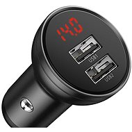 Baseus Digital Dual USB Display 4.8A Car Charger 4W Grey - Auto-Ladegerät