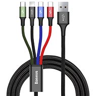 Baseus 4in1 Lightning + 2 x USB-C + Micro USB Schnelllade-/Datenkabel 3,5 A 1,2 m - schwarz - Datenkabel