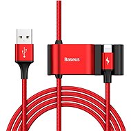 Baseus Special Lightning Data Cable + 2x USB for Backseat of Car Red - Datenkabel