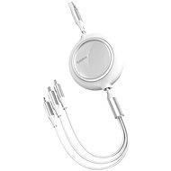 Baseus Bright Mirror 3in1 einziehbares USB-Datenkabel - M+L+C - 3,5 A - 1,2 m - weiß - Datenkabel