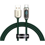 Baseus Display Fast Charging Data Cable USB to Type-C 5 A 1 m Green - Ladekabel