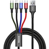 Baseus Fast 4 in 1 Lightning + USB-C + 2x MicroUSB Cable 3.5A 1.2M Black - Stromkabel