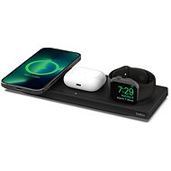 Belkin BOOST CHARGE PRO MagSafe 3in1 Wireless Charging Pad für iPhone/Apple Watch/AirPods, Schwarz - MagSafe kabelloses Ladegerät