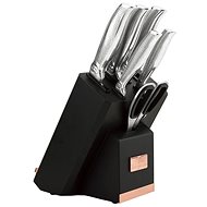 BerlingerHaus Messerset im Ständer mit Tablethalter und Messerschärfer 7-teilig - Messerset