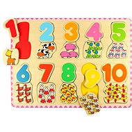 Bigjigs Holzpuzzle II - Zählen lernen - Steckpuzzle