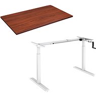 AlzaErgo Table ET3 weiß + Platte TTE-12 120x80cm braunes Furnier - Höhenverstellbarer Tisch