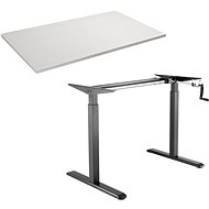 AlzaErgo Tisch ET3 schwarz + Tischplatte TTE-01 140x80cm weißes Furnier - Höhenverstellbarer Tisch