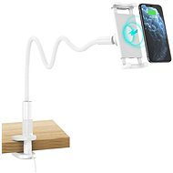 Handyhalterung Choetech 2in1 Phone Holder with Flexible Long Arm and 15W Wireless Charger White