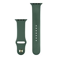 COTEetCI Silikon Sportarmband für Apple Watch 42 / 44 / 45 mm dunkelgrün