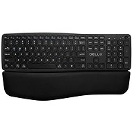DELUX GM908CV Wireless Ergonomic Keyboard - dunkelgrau - US - Tastatur