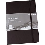 DONAU A5 Notizbuch - 96 Blatt - kariert - schwarz - Notizbuch