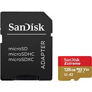 Speicherkarte SanDisk MicroSDXC 128 GB Extreme A2 UHS-I (V30) U3 + SD Adapter