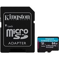 Speicherkarte MicroSDXC 64 GB + SD-Adapter von Kingston Canvas Go Plus