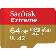 SanDisk microSDXC 64GB Extreme Action Cams and Drones + Rescue PRO Deluxe + SD-Adapter - Speicherkarte