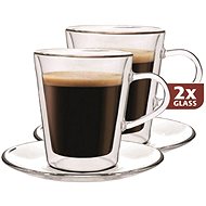 Maxxo Termogläser DF909 + 2x Untertasse - Glas