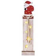 EMOS LED Holzdekoration - Weihnachtsmann, 46 cm, 2x AA, innen, warmweiß, Timer