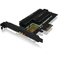 ICY BOX IB-PCI215M2-HSL PCIe Erweiterungskarte für 2 x M.2 SSD mit Kühlkörper - Erweiterungskarte