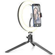 Cellularline Selfie Ring mit LED Licht für Selfie Fotos und Videos - schwarz - Selfie-Stick