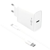 FIXED Travel mit USB-C Ausgang und USB-C/USB-C Kabel 1 m PD Unterstützung 20 W - weiß - Netzladegerät