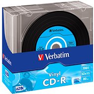 VERBATIM CD-R AZO 700 MB, 52x, Vinyl, schmales Gehäuse 10-teilig
