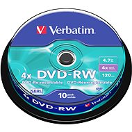 Verbatim DVD-RW 4x, 10 Stk Cakebox - Medien