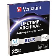 VERBATIM M-DISC BD-R SL 25 GB, 4x Slim Case 3 Stück