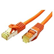 OEM S/FTP Patchkabel Cat 7, mit RJ45-Anschlüssen, LSOH, 1m, orange - LAN-Kabel