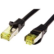 OEM S / FTP Patchkabel Cat 7, mit RJ45-Steckern, LSOH, 0,25 m, schwarz - LAN-Kabel